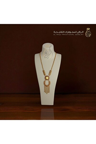 Generic قلادة ذهب تقليدية بتصميم تراثي مزخرف مع سلاسل متدلية