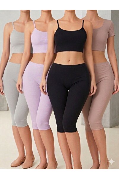 ek by_kuzeylingerie Καθημερινό σορτς από βαμβάκι Lycra 4 τεμαχίων