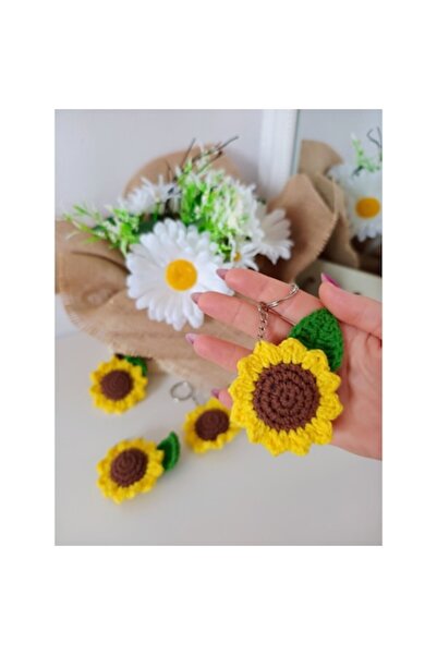 OEM Crocheted Keychain Sunflower