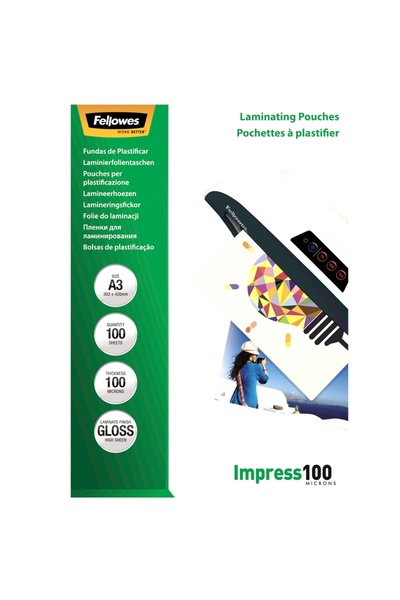 Fellowes Φύλλο A3 100 Μικράνες 100 Τεμάχια Κορυφαίας Ποιότητας Πλαστικοποίηση