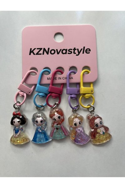 KZNovaStyle Princess Keychain and Hair Clip Set - Girls' Accessories |