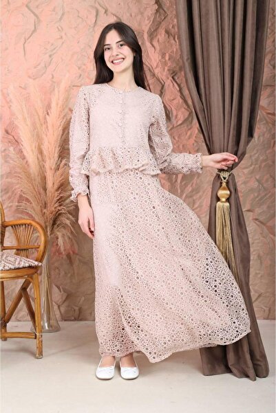 Buket Tekstil ΚΟΡΙΤΣΙΣΤΙΚΟ ΦΟΡΕΜΑ ΣΕ ΡΟΖ ΠΟΥΔΡΑ ΑΠΟΧΡΩΣΗ ΜΕ ΛΕΠΤΟΜΕΡΕΙΑ ΑΠΟ Τ...