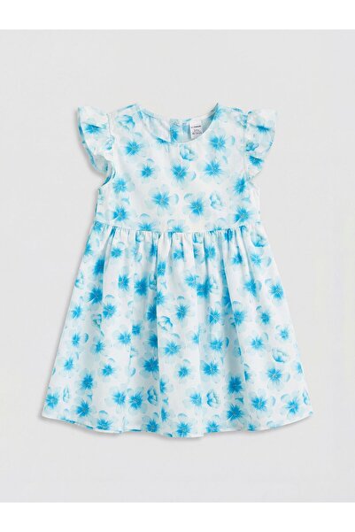 LC Waikiki Φόρεμα για κορίτσια με φλοράλ λαιμόκοψη LCW Kids Crew