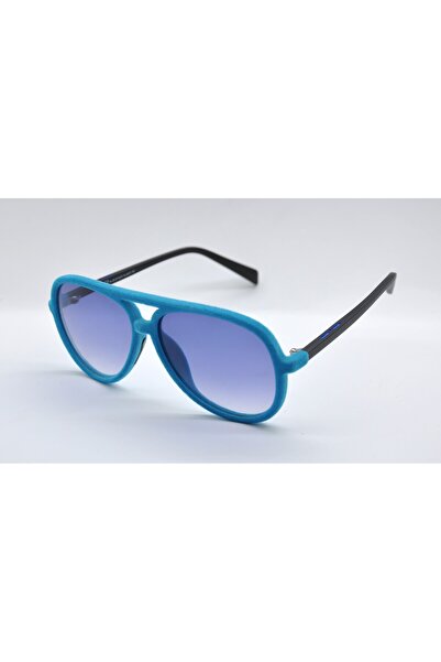 Italia Independent 0402V 52 027 نظارات شمسية للأطفال من القطيفة باللون الأزرق...