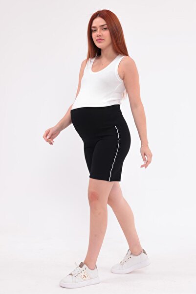 SERRAXXL Σορτς Βερμούδα για εγκύους με λεπτομέρεια ρίγας (Άνετη εφαρμογή)