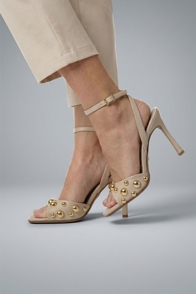 PAYZİN Σανδάλια Skin Skin Pin με λεπτό τακούνι 10 εκ. και λουράκι στον αστράγ...