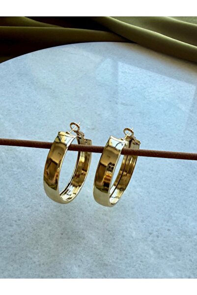 Merishe Jewerly أقراط ذهبية سميكة لامعة