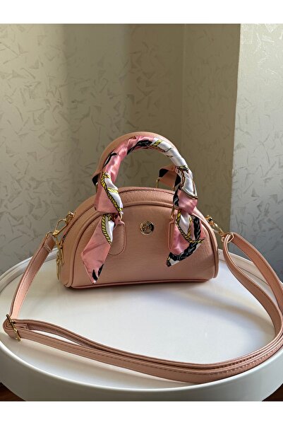 Bagnest Faux Leather Women's Hand and Shoulder Bag with Scarf Detail