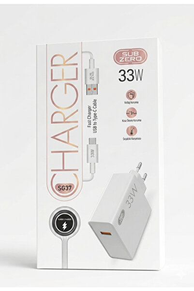 CHARGER Sub Zero SG37 33W Hızlı Şarj Cihazı Adaptörü (EU Priz)