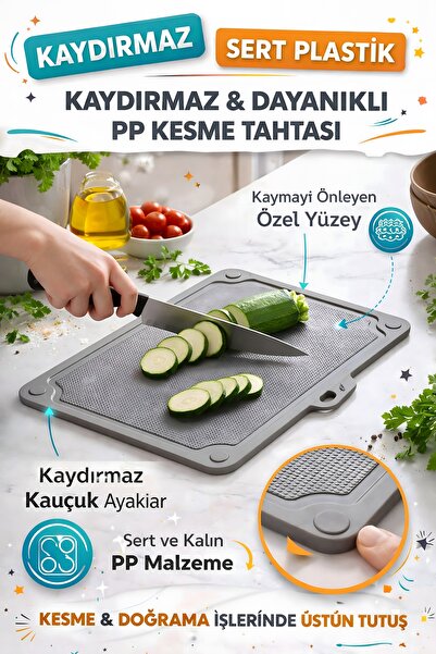 Ovio Ev&Yaşam Kaydırmaz PP Sert Plastik Kalın ve Dayanıklı Kaymaz Tabanlı Pro...