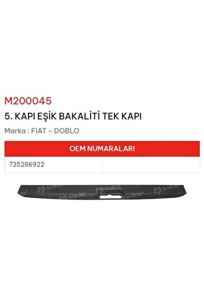 MARAL ARKA BAGAJ ESIK BAKALITI TEK KAPI DOBLO