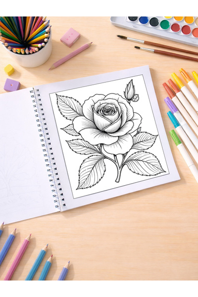 metafortoys Flowers Volume 2 Boyama Kitabı Cozy Book – 21x20 cm I 40 Görsel I Çocuklar ve Yetişkinler İçin