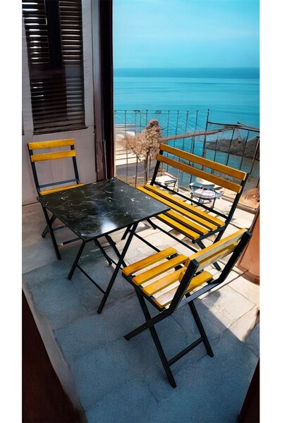 Sofmina Balkon Bahçe Mutfak Bistro Set Katlanır Masa-sandalye