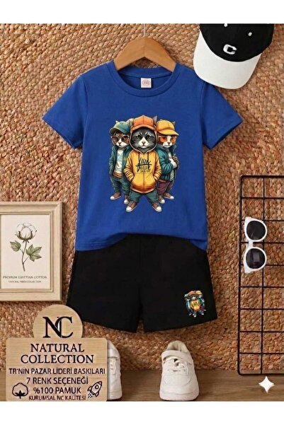 Nice Clothes Tricou și pantaloni scurți de vară pentru copii, unisex (cu trei...