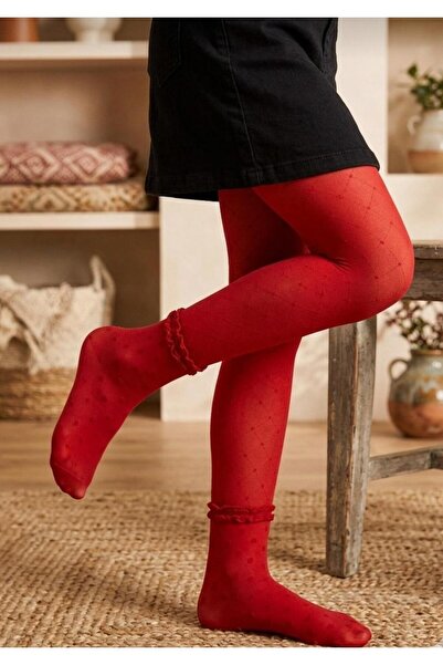 Penti Pretty Girl's Red Pantyhose