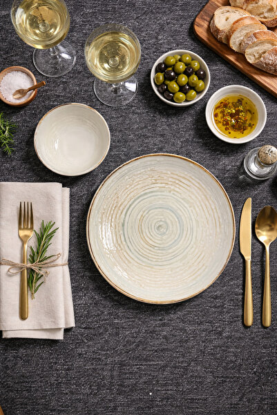 MERBA DESIGN RIVORA - TASARIMCI İMZALI 14 PARÇA 6 KİŞİLİK PORSELEN KAHVALTI T...