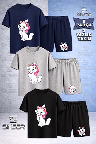 SS SİNSER Παιδικό T-Shirt με στάμπα CAT WITH RIBBON που ταιριάζει στον λαιμό,...