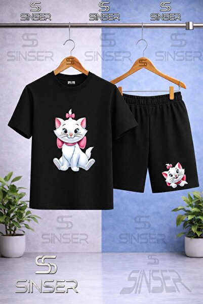 SS SİNSER Παιδικό μπλουζάκι με στάμπα CAT SITTING ON RIBBON με λαιμόκοψη ποδη...