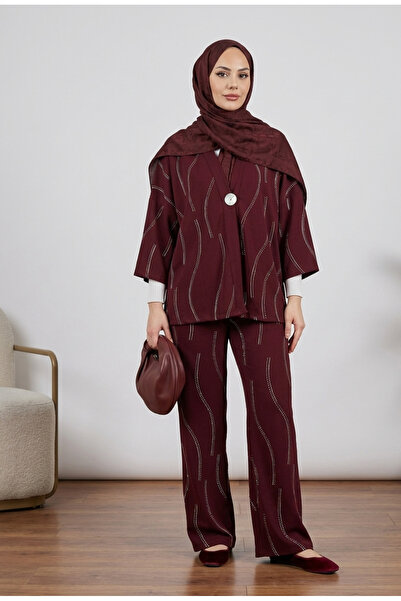 MAİMODA Women's Modest Beaded Kimono Set