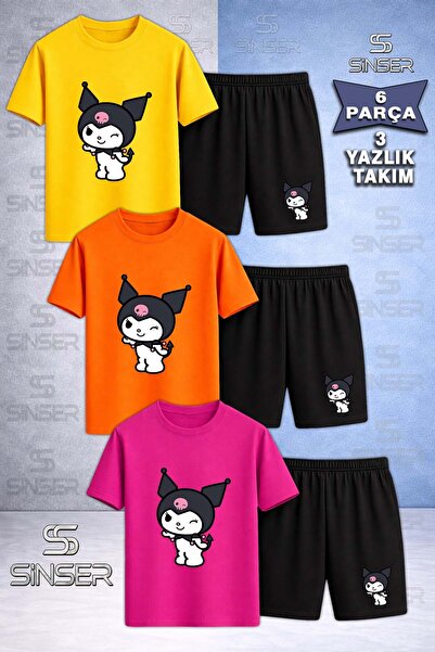 SS SİNSER Παιδικό T-Shirt 3 τεμαχίων με στάμπα KROMI GOZ KIRPAN με λαιμόκοψη ...