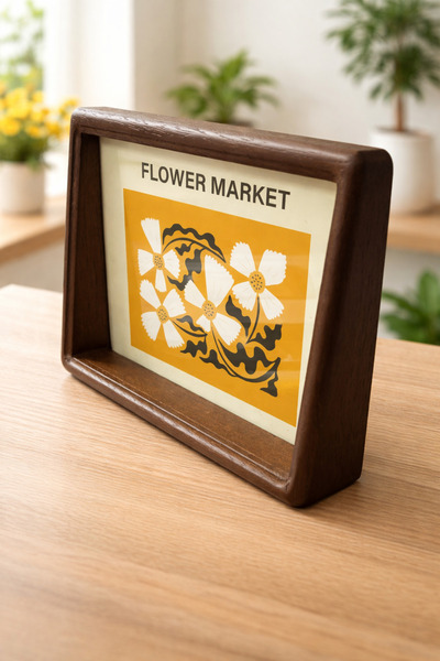 MİEN Dekoratif Ahşap Çerçeve Tablo 20x15 cm – Vintage Masa Üstü Çerçeve