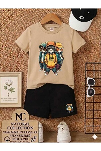 Nice Clothes Tricou și pantaloni scurți de vară pentru copii, unisex (cu trei...