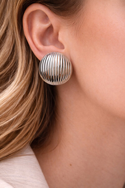 Lilith Takı ✨   Oversized Silver Color Curved Earrings – the Most Bold Expres...