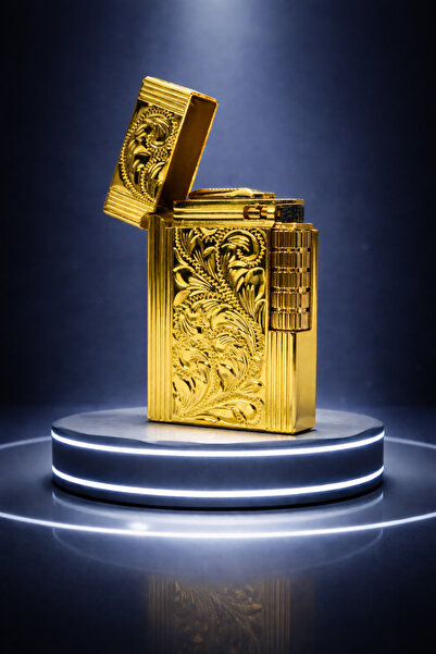 AOMAİ Premium Gold Tasarım Gazlı Çakmak Gösterişli Desen Kaliteli Kullanım He...