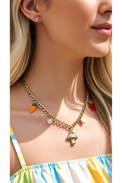 İNN JEWELLERY Steel Necklace, Anti-Tarnish, Anti-Allergic, with Vip Figure (2...