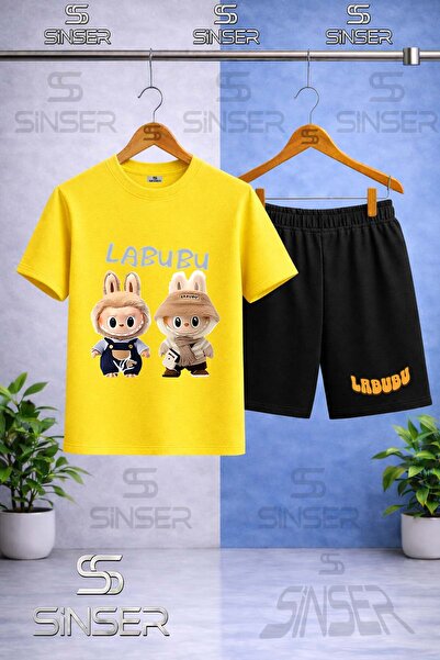 SS SİNSER Παιδικό LABBUU 2LI ΚΑΦΕ Μπλουζάκι με στάμπα και λαιμόκοψη ποδηλάτου...