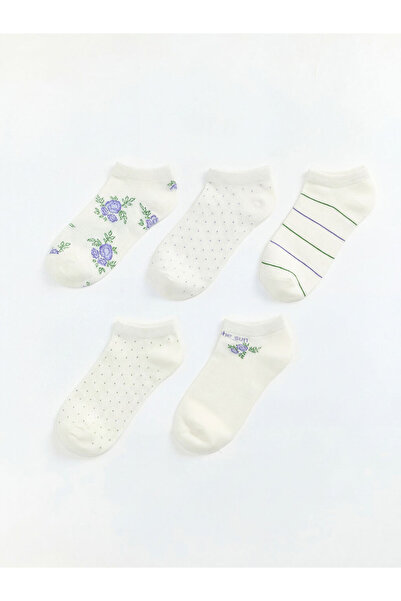 LC Waikiki Esvab • Modern & Distinctive Floral Women's Booties Socks 5-Pack