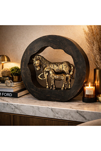 Ruum Store By Doğtaş Bronz Eskitme At Figürlü Dekoratif Aksesuar