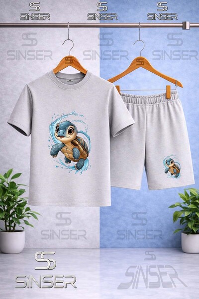 SS SİNSER Παιδικό T-Shirt με στάμπα KARETTE KARETTA IN THE WATER - Σετ σορτς