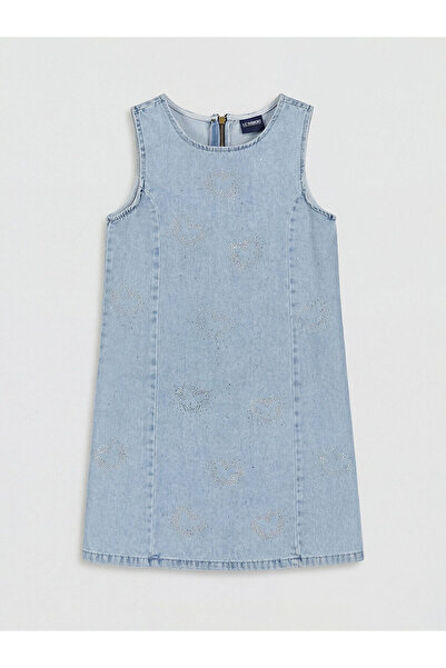 LC Waikiki Nevavm Stoned Girl's Jean Dress with a Difference