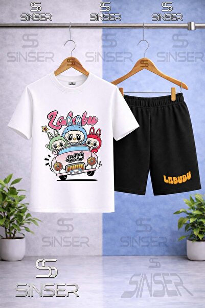 SS SİNSER Παιδικό LABBUU COKLU ARABADA Μπλουζάκι με στάμπα με λαιμόκοψη - Σετ...