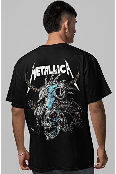 SEVBANO Μπλουζάκι Unisex Oversize με στάμπα στην πλάτη του συγκροτήματος Meta...