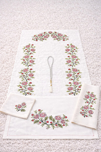 Hig Store Σετ 5 τεμαχίων με κεντημένο χαλάκι προσευχής για νύφη και γαμπρό, σ...