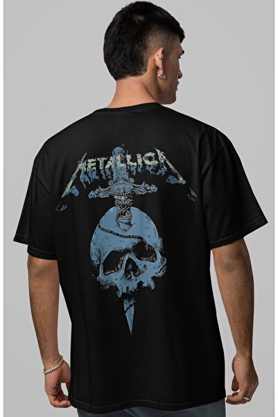 SEVBANO Μπλουζάκι Unisex Oversize με στάμπα στην πλάτη του συγκροτήματος Meta...