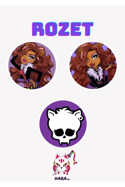 Hara Company Monster High Clawdeen Wolf Rozet Seti 3’lü
