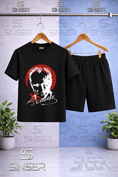 SS SİNSER Children's Ataturk Red Moon Star White Printed Crew Neck T-Shirt - ...