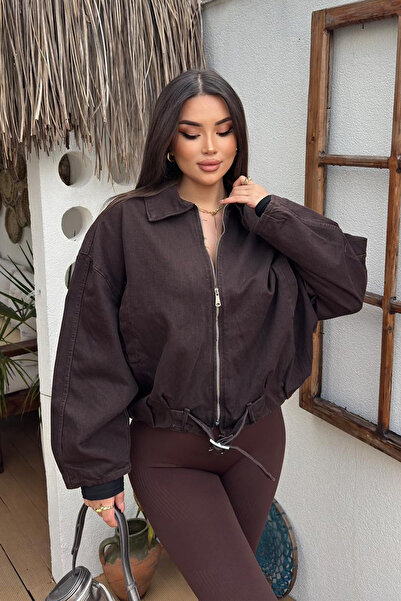 Noa&Noa Γυναικείο μπουφάν τζιν Με λεπτομέρεια ζώνης – Μπουφάν με oversized φε...