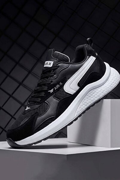 SOLAZER Women's Sneaker Casual Lace-Up Black Sports Shoes