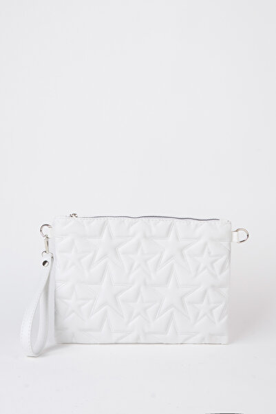 Vivaq Γυναικεία τσάντα χειρός και clutch με κέντημα White Star από συνθετικό ...