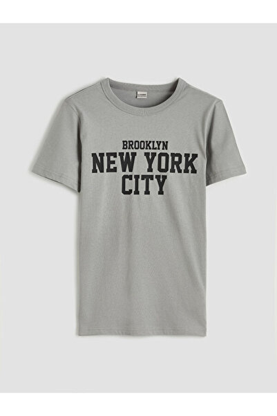 LC Waikiki Tricou pentru băieți cu imprimeu New York, cu guler Roba Zero, de ...