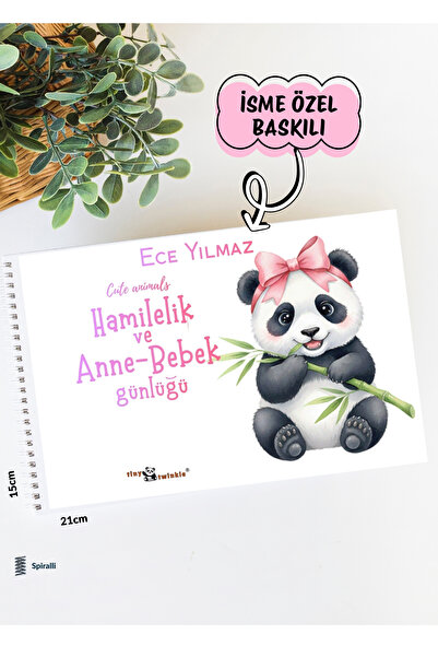 Lodos İsme Özel Anı Defteri (Cute Animals Hamilelik ve Anne Bebek Anı Günlüğü)