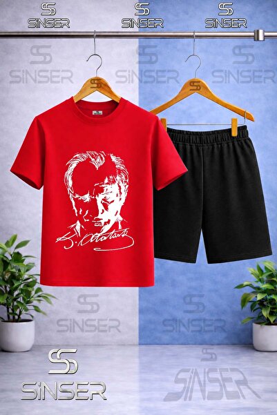 SS SİNSER Παιδικό μπλουζάκι με στάμπα ATATURK SIGNATURE WHITE με λαιμόκοψη πο...