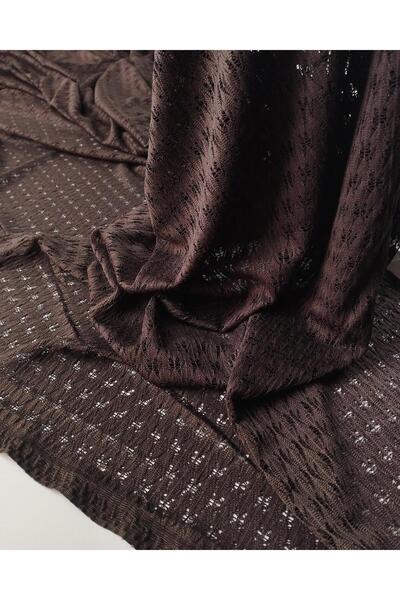 Kumaş Parça Δαντελένιο ύφασμα σε πικρό καφέ χρώμα, Πλάτος: 150 εκ.