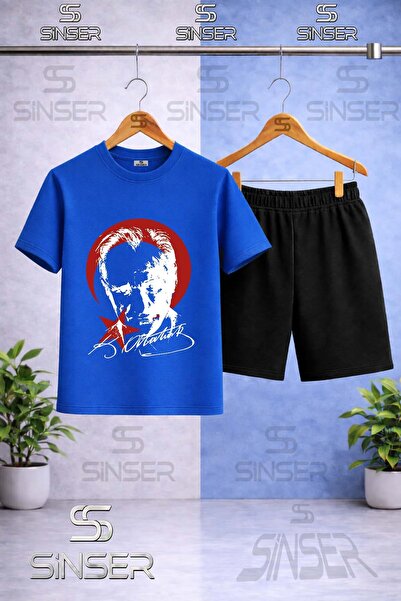 SS SİNSER Children's Ataturk Red Moon Star White Printed Crew Neck T-Shirt - ...