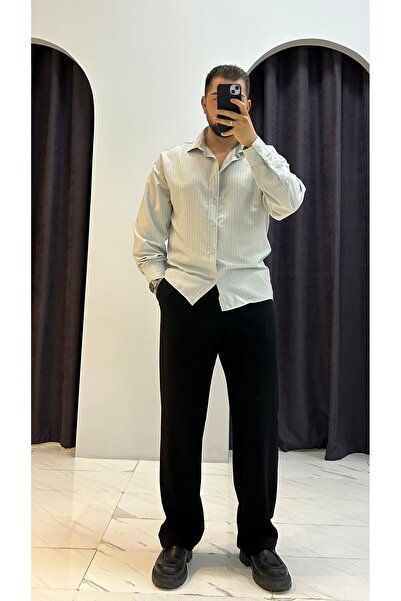 MERVENS Striped Oversized Shirt