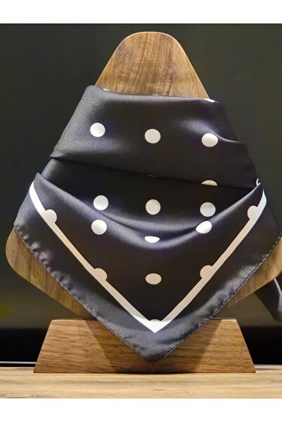 Zelayn Μαύρο φουλάρι μπαντάνα με πουά